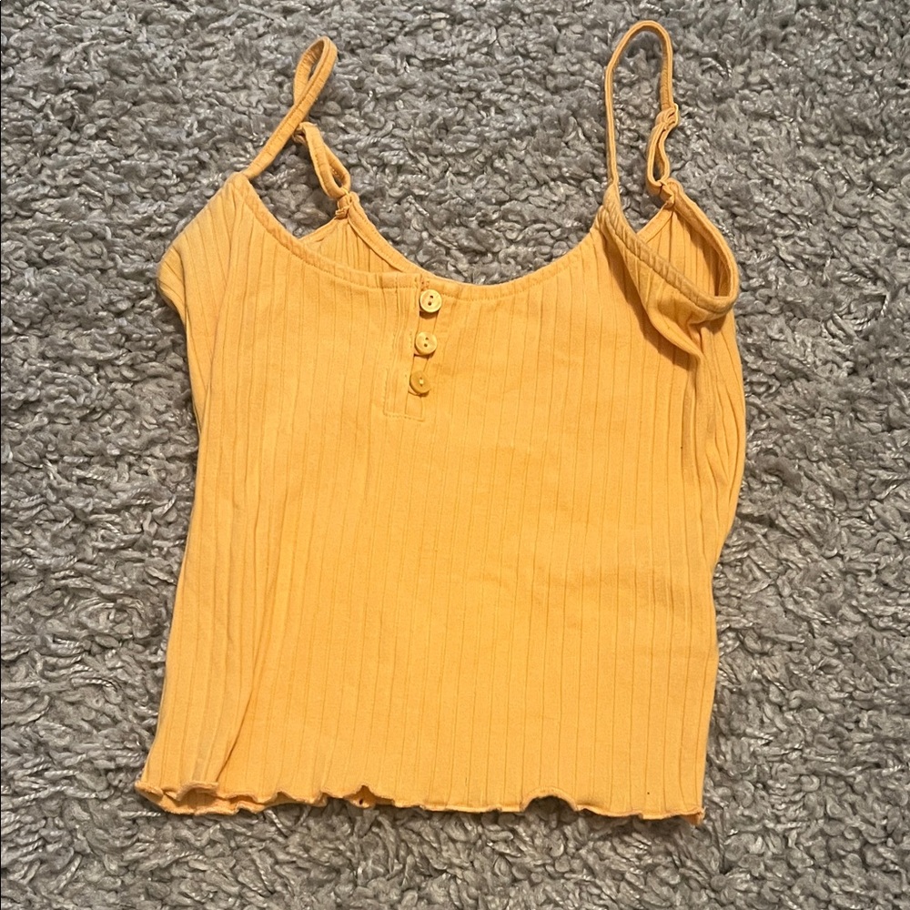 American Eagle Outfitters Yellow Ribbed Camisole